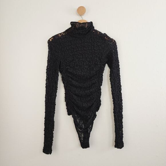 NEW Free People Intimately Free Black Lace Day and Night Long Sleeve Bodysuit - Picture 9 of 13